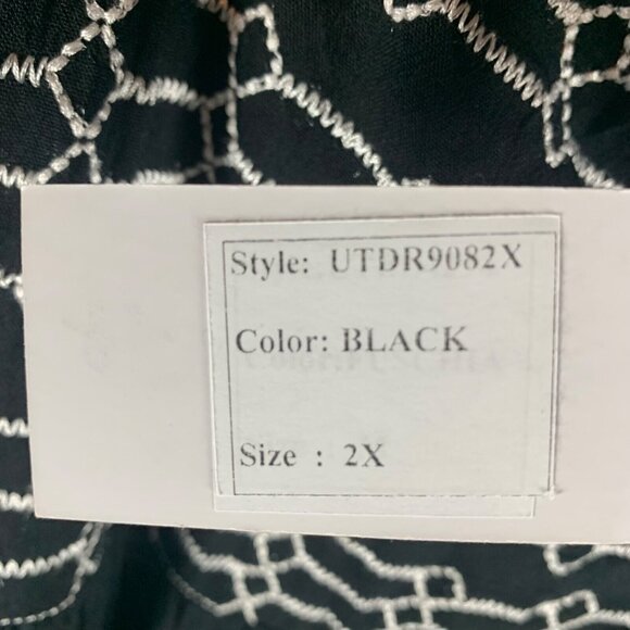 Wishing Waves Women's 2X Black Square‎ Neck Babydoll Swimsuit Cover Up Dress NWT - Picture 7 of 12